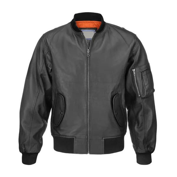 Leather Bomber Jacket